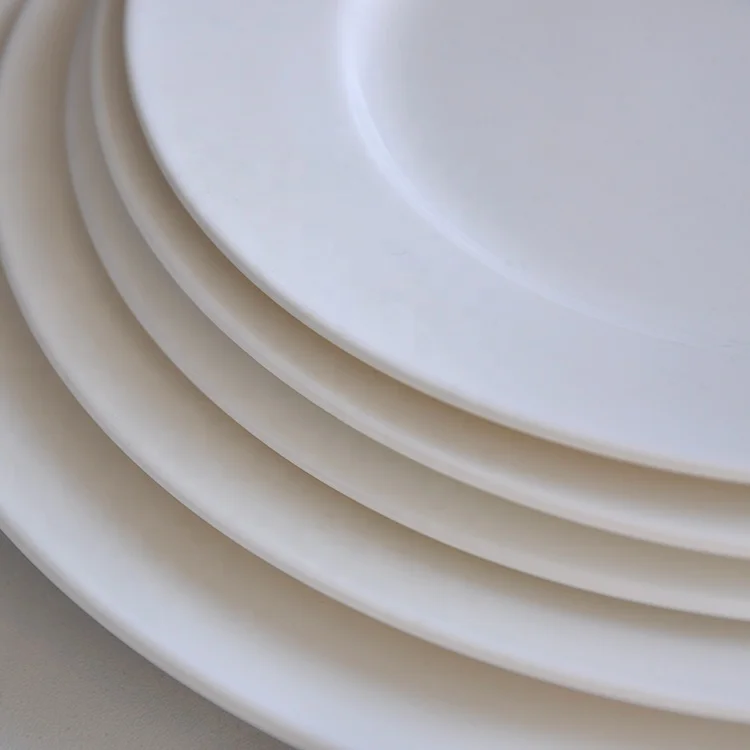 custom logo personalised printed decal white ceramic dinner plates bone china dishes set  for wedding