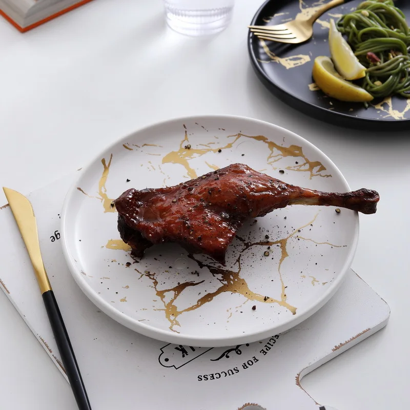 Wholesale Eco-friendly Porcelain Plate High Quality White Ceramic Plates Sets Dinnerware Tableware