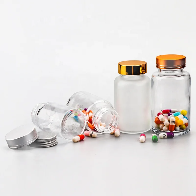 
30ml 60ml 100ml 120ml Glass Amber Health Care Bottle Capsule Bottle With Plastic Screw Cap 