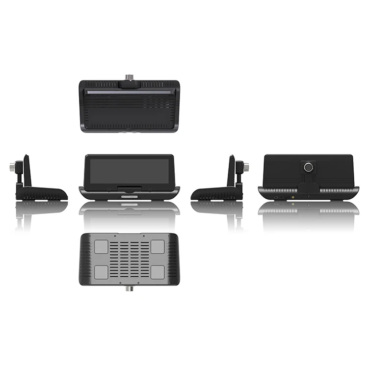 8 Inch Car Automatic Folding Center Console DVR Driving Recorder with GPS Navigation Rear View Camera and Lifetime Free Map