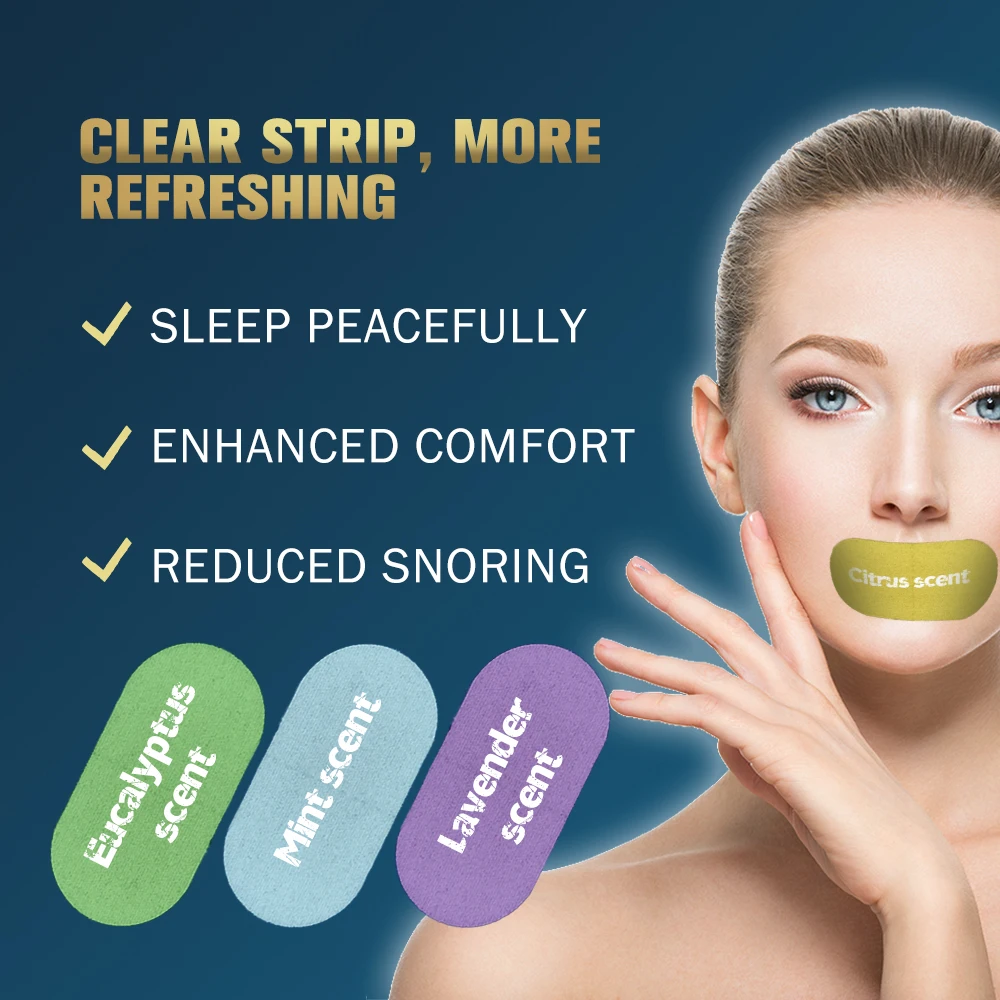 mint lavender scented patch mouth tape closing custom logo gentle strips mouth tape with essential oil