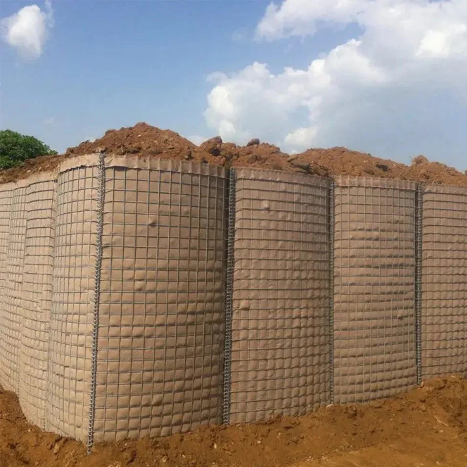 Customizable Size UV Resistant Security Fence Barrier Wall Bastion Gabion Basket Long-Life Geotextile Sand Container Low Steel