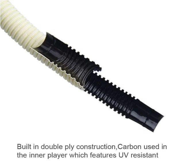 ROHS Flexible Durable AC White Universal 5 8 ID Air Conditioning Water Connector Pipe Drain Hose