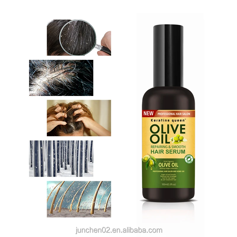 Oem Private Label Black Oil Long Hair Growth For Fall Control Olive Oil