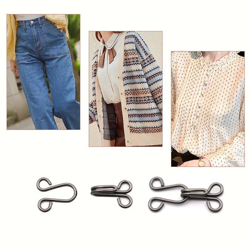 Garment Accessories Brass Hook And Eyes Metal Skirt Hook And Eyes For Trousers