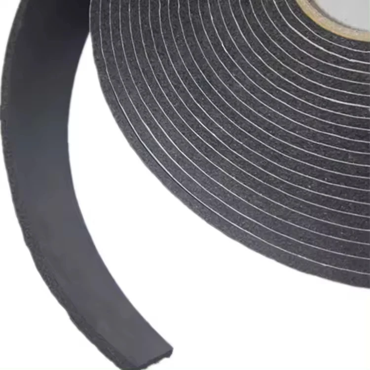 Односторонняя черная самоклеящаяся губчатая Резиновая лента EPDM уплотнительные полосы 1/2 дюймов X 50 футов