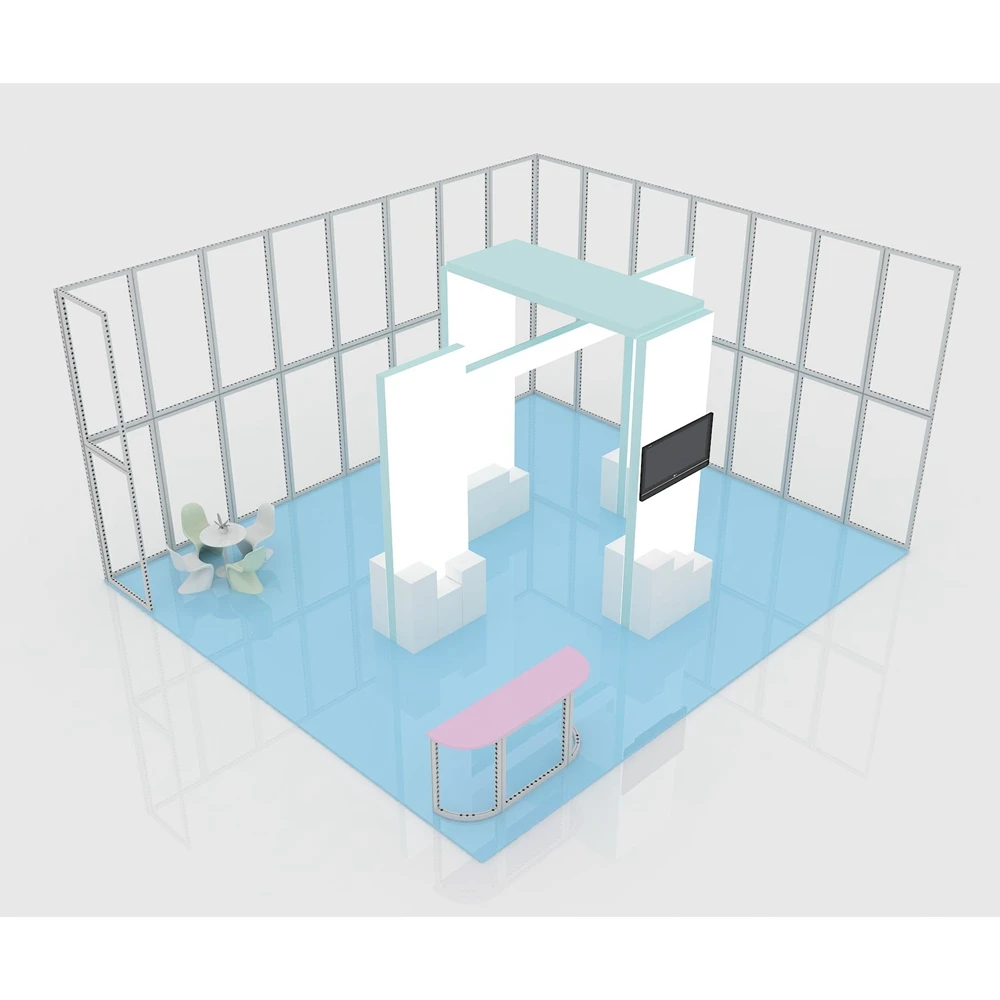 Выставочная профессиональная Строительная Натяжная ткань 10x10 дизайн под заказ легкая подсветка стенд торговой выставки