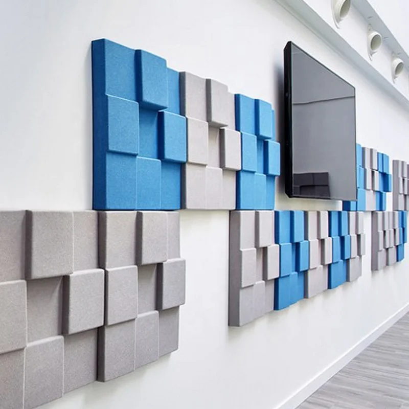 Hot sale moldable polyester fiber 3d acoustic wall panel