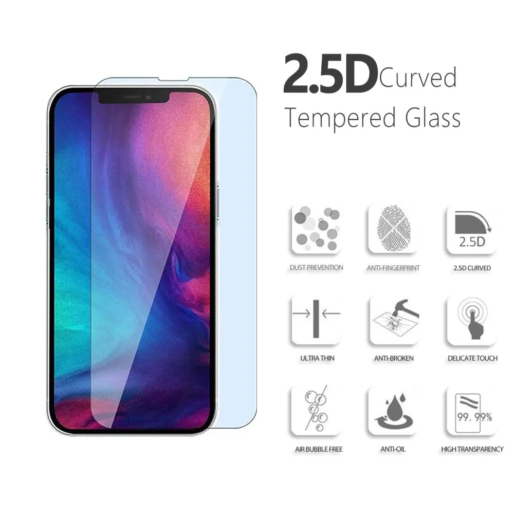 Anti scratch 2.5D tempered glass screen protector for iPhone 14 Pro Max