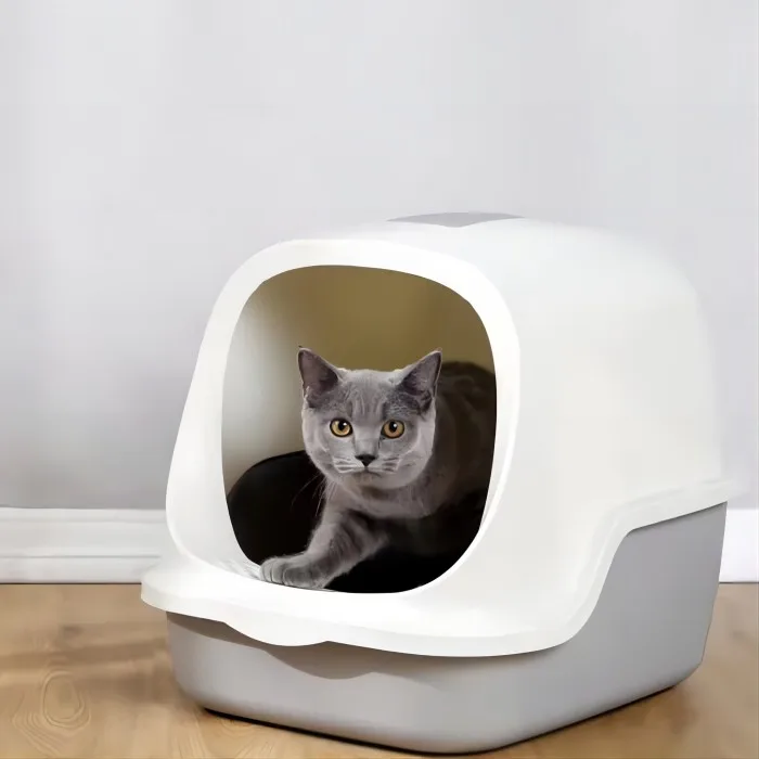 High Sided enclosed cat toilet Odor Removal Extra Large  Enclosure with Front Door Flap and Scoop litter box for cats