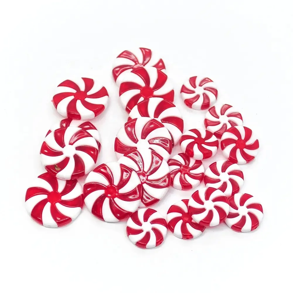 YUWEI Christmas Candy Artificial Lollipop Cane Christmas Tree Ornaments Home Decor DIY Light String Accessories Peppermint Candy