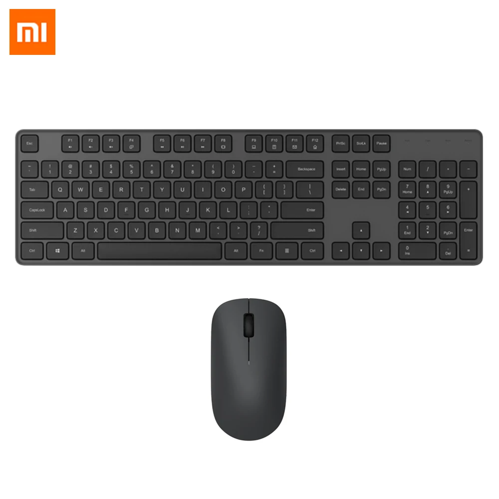 
Xiaomi mouse keyboard set 2.4GHz 104 Keys Notebook Laptop computer wireless connecting mouse and keyboard 