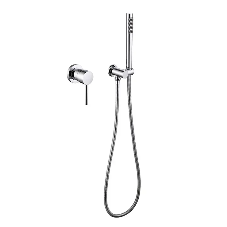 Gowin New Style Outlet Handheld Brass Faucets and Taps Full Bathroom Faucet Set Concealed Bathtub Tap with Hand Sprayer