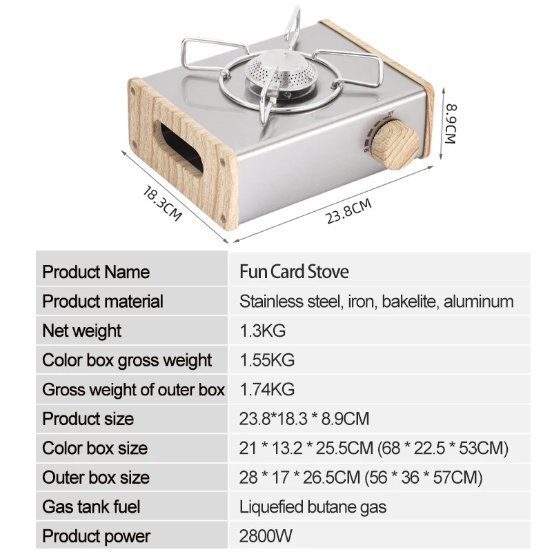 Portable Outdoor Camping Cassette Furnace Stove