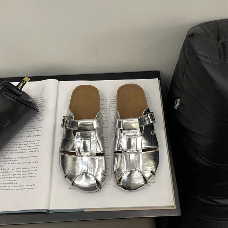 Custom New Design Women Unisex Fashion Cow Suede Closed Toe Clogs Sandals Beach Slides Cork Sole Slipper for Men Ladies