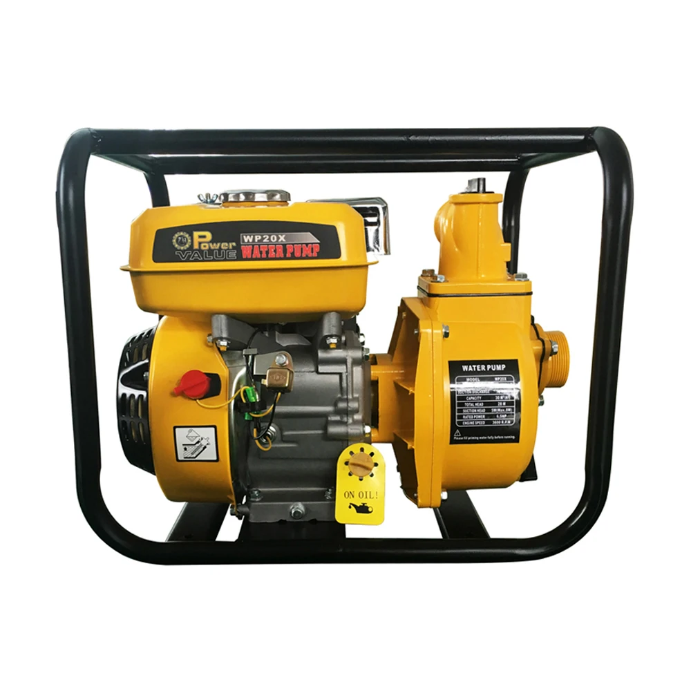 Power Value 2inch petrol centrifugal water pump, WP20X petrol engine driven water pump for sale
