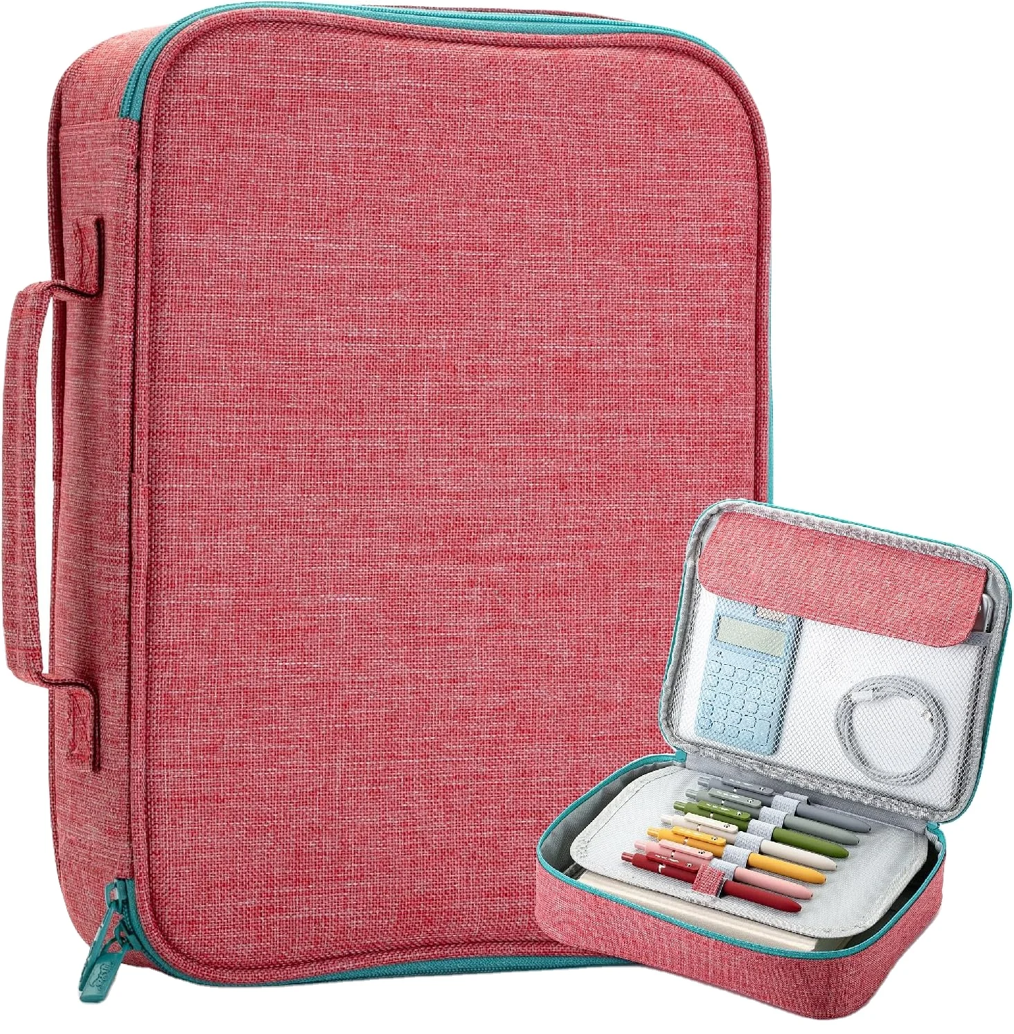Free Sample Customized Wholesale Large Bible Covers Christian Art Gifts Carrying Book Case Church Bag with Pen Slots and