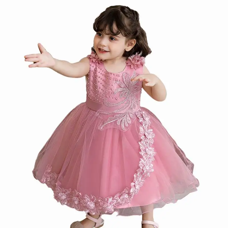 Платье для новорожденных девочек, Летнее мини-платье для крещения, одежда для первого причастия