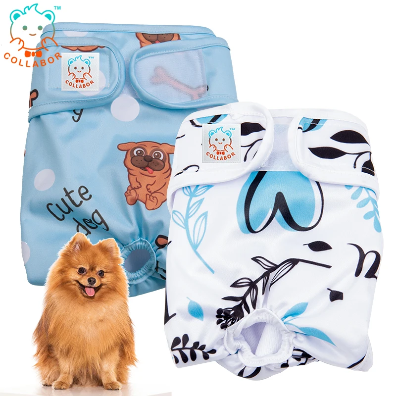 COLLABOR Washable Male & Female Dog Diaper Indoor 18PCS Different TPU Male Dog Wrap