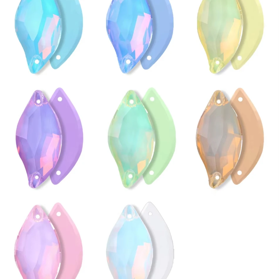 3254 QIYI Innovative Design Top Quality Grade AAAAAA Durable Clear Hard Pure Glass Flat Back Latest Fashion Sew-on Stone