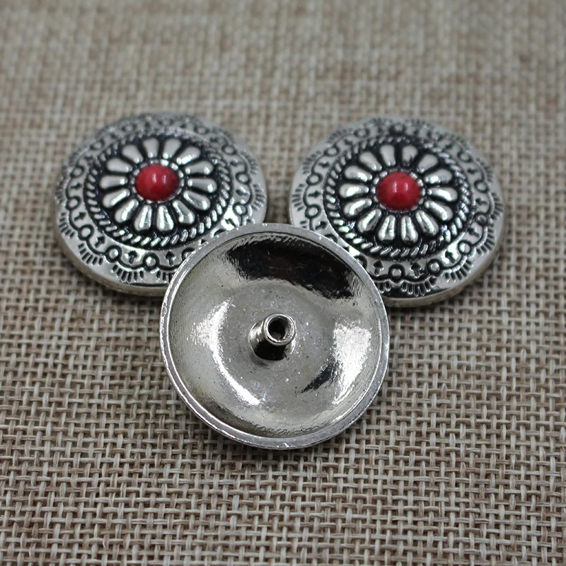 Factory Wholesale Custom Conchos Metal Saddles Turquoise Conchos Screw Back With Good Price For Leather Accessories Buttons