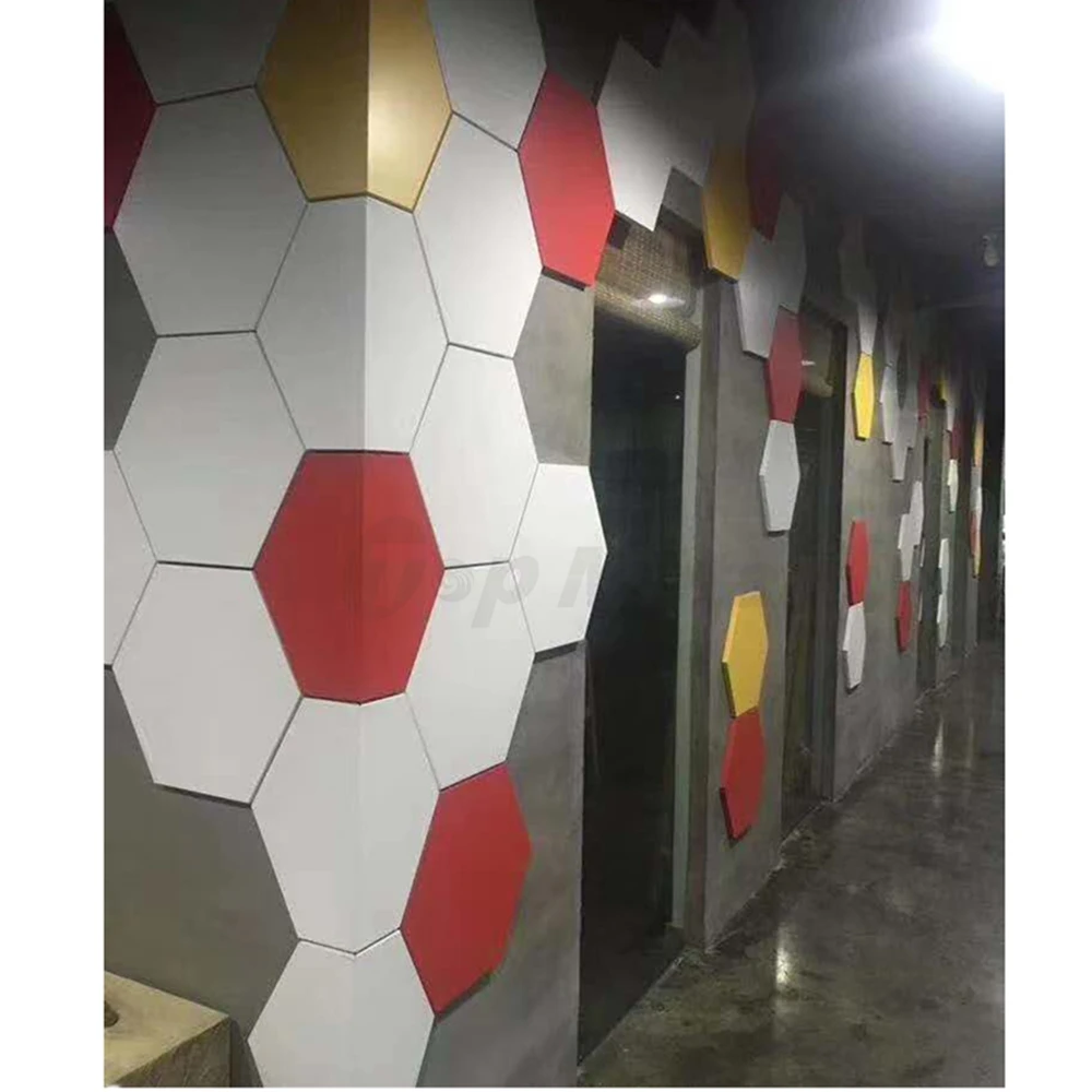 building project solid carved panel decorative hexagonal aluminum perforated metal sheets