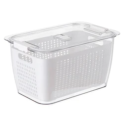Hot Sale 5.8L Plastic Refrigerator Storage Box Food Storage Container Refrigerator Container Fruit Vegetable Storage with Lid