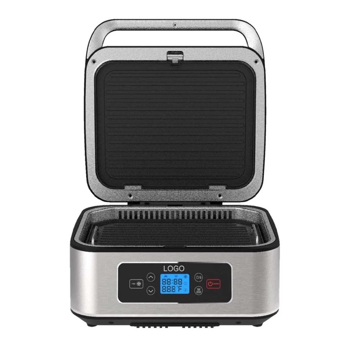 SDB01S SS-color Medium Modern-appearance Non-slip pan Suitability Household Electric Adaptive-lift Grill