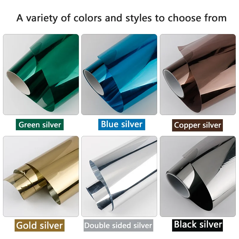 Silver static cling decorative window film transparent window glass films for office/home decoration