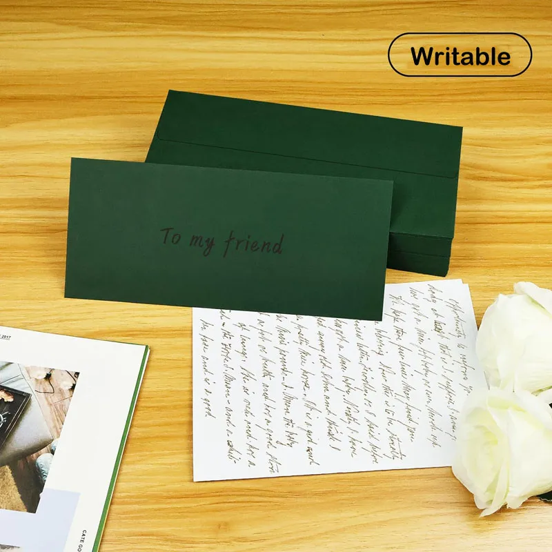Writable Soft Touch Velvet Texture Fancy Paper envelope Gift Card for Invitations