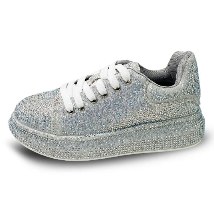 Newest Custom Personalized Women Casual Shoes Comfortable Fashion Sparkly Walking Style Shoes