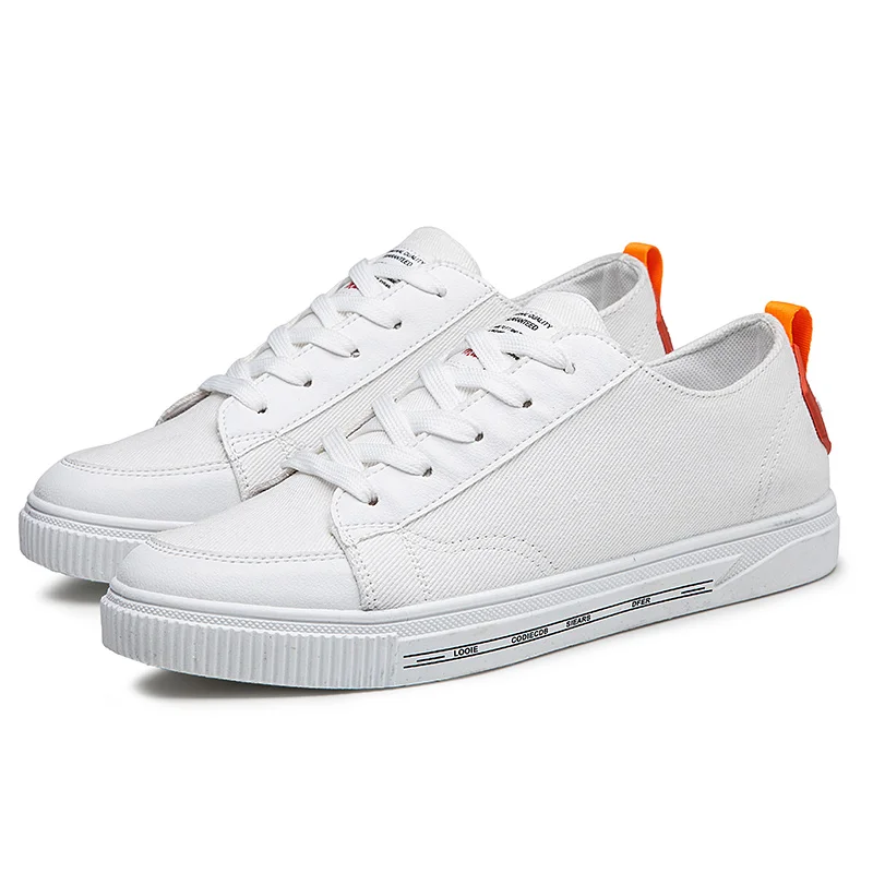 Оптовая продажа, Нескользящие шикарные повседневные белые парусиновые туфли на плоской подошве, модные ретро туфли