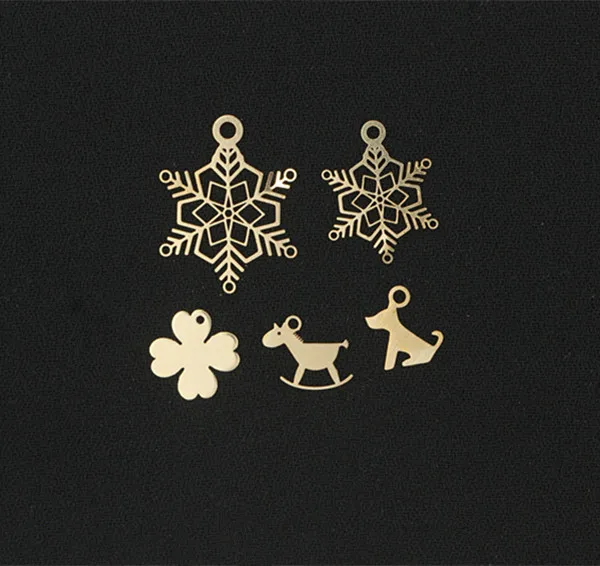Designer Inspired Charms for Jewelry Making 14K Gold Filled snowflake charm pendant