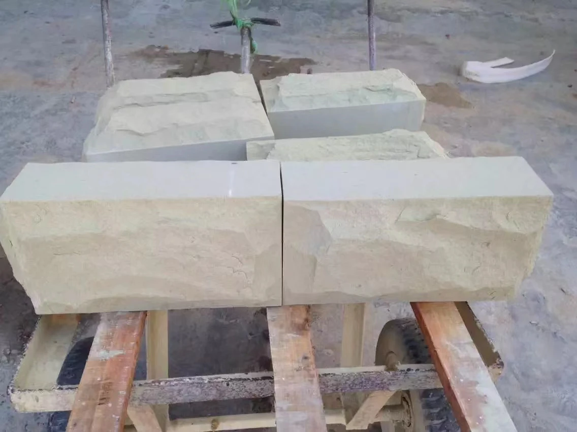 Mushroom Stone Natural Split Sandstone Exterior wall decoration Yellow Building Stone Material Outdoor beige sandstone