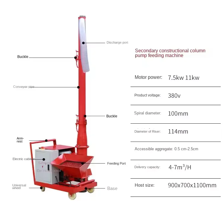 Portable Mixer Machine secondary structure column feeder concrete pump mobile Concrete Screw Conveyor Pump For House Building