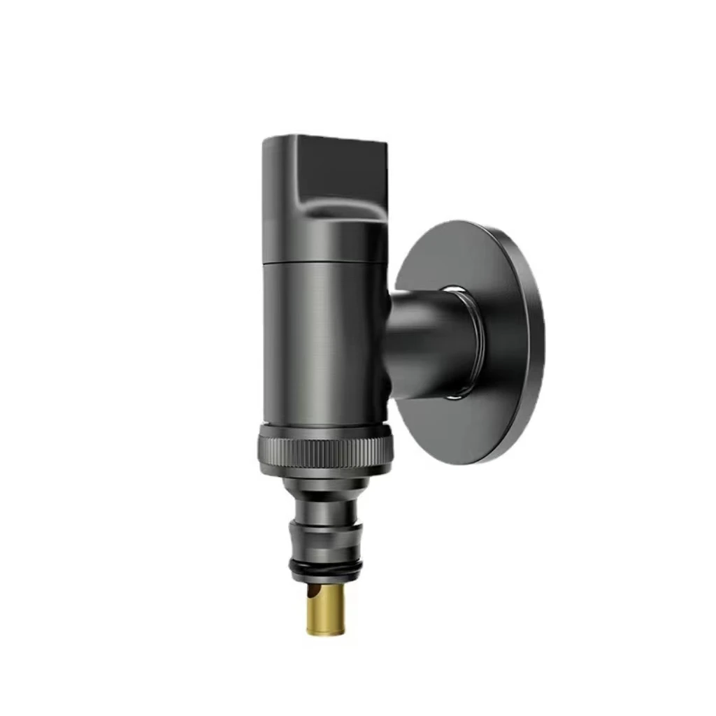 Wholesale Gun Ash Stainless Steel 1/2 Angle Valve Bathroom Water Stop Salve Single Handle Washing Machine Anti-Drop Valve
