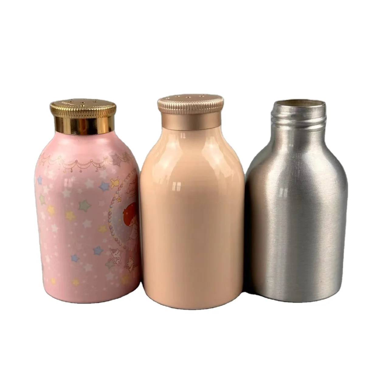 High quality Custom 50g 80g 120g custom color Aluminum bottle empty powder aluminum bottle with sifter
