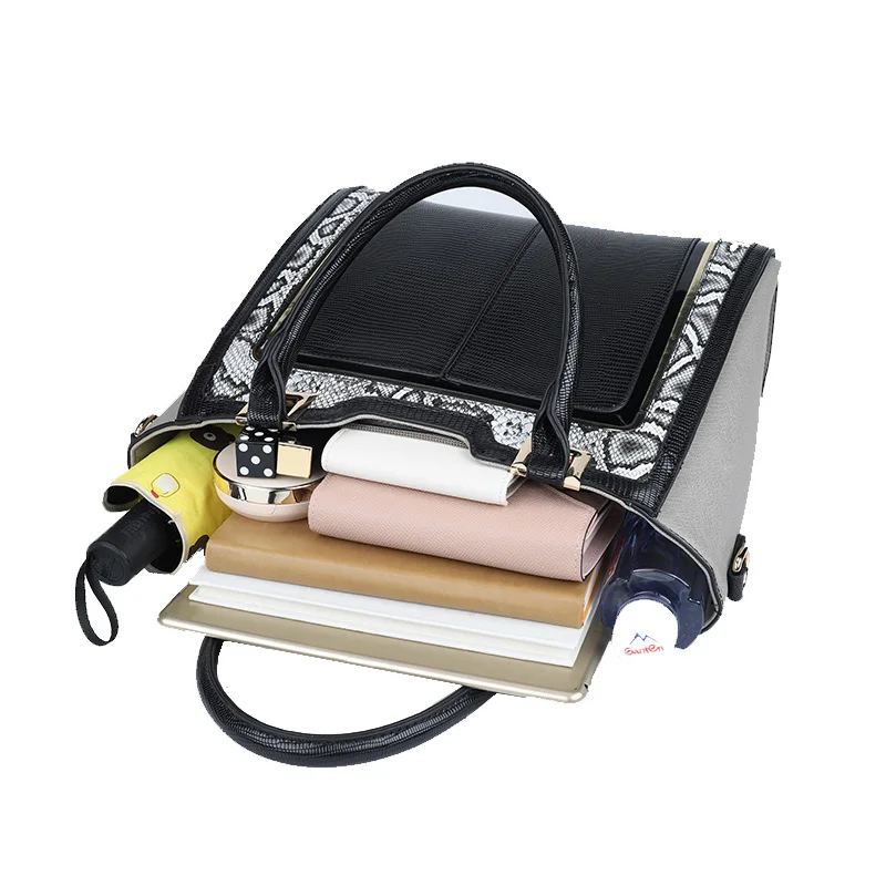 HEC Large Capacity Good Quality PU Leather Tote Bags Lady Wholesale Handbag