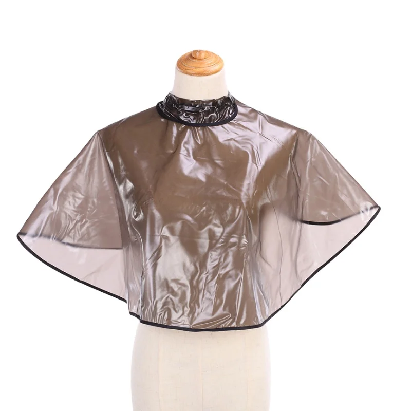 Wholesale translucence brown hairdressser cape cutting barber aprons Custom  stylist apron
