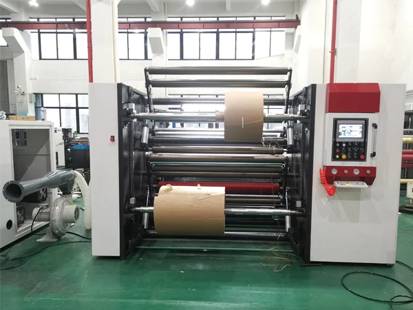 Competitive Price Paper Roll Slitting Rewinder Machine For Food Packaging Paper Bags Controlled By Germany PLC System Factory
