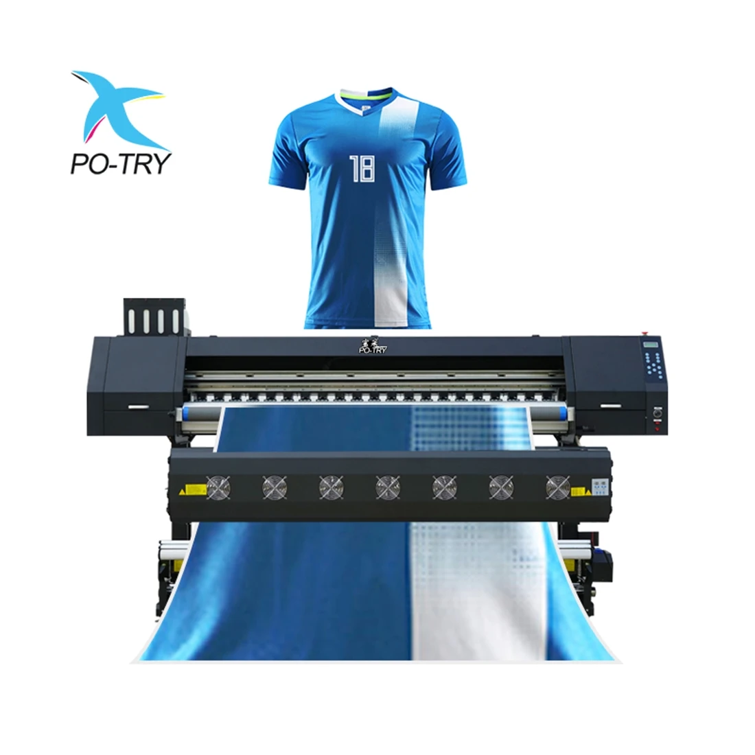 PO-TRY latest model BC series 1.6m/1.8m 4720 large format sublimation paper printer/fabric sublimation printer