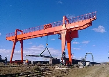 SZMC Brand Large Machinery Wireless Crane Remote Control Double Girder Gantry Cranes Manufacturing Plant