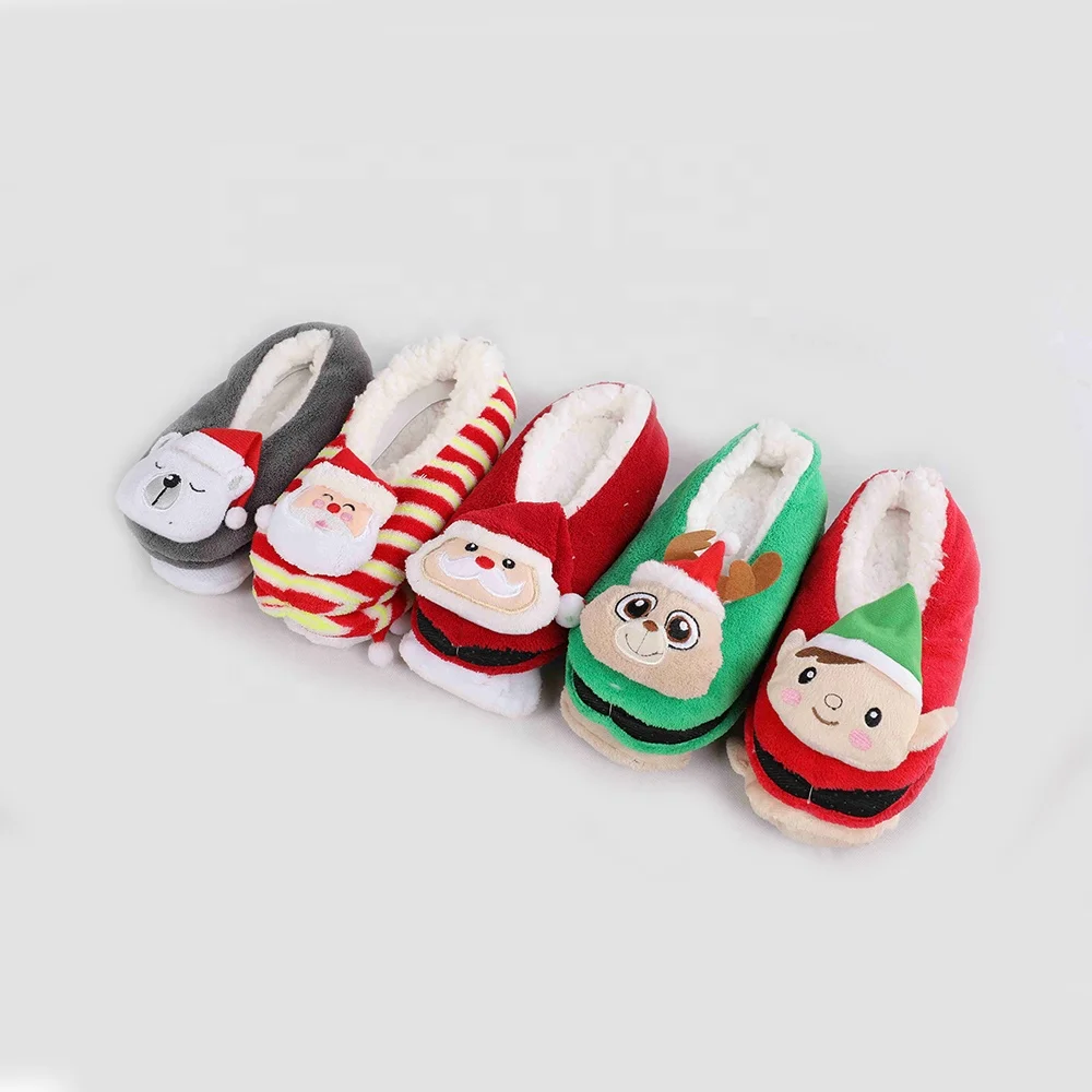 Santa Claus Elk Wholesale Fashion Super Soft Warm Indoor Slippers For Girls