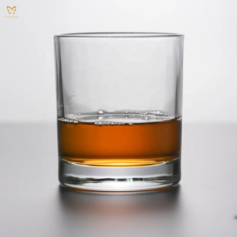 Lead-Free Crystal Round Whiskey Rocks Glasses with Heavy Base and custom logo