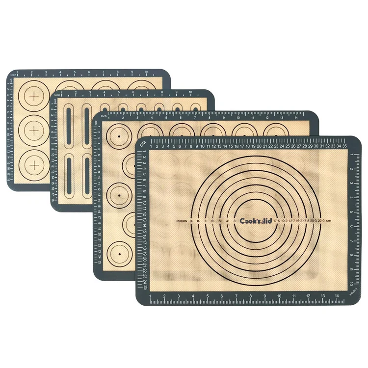 Wholesale Custom Perforated Non Stick Reusable Pastry Mat Macaron Silicone Baking Mat Sheet