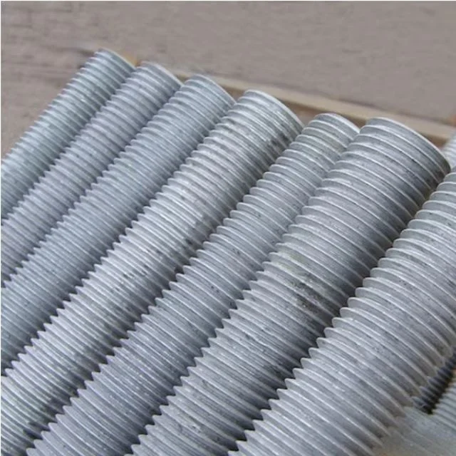 Top Quality Stud Bolts Metric Thread Steel M8 M10 M20 M24 Hot Dip Galvanized Threaded Bar din976 Threaded Rods DIN 976
