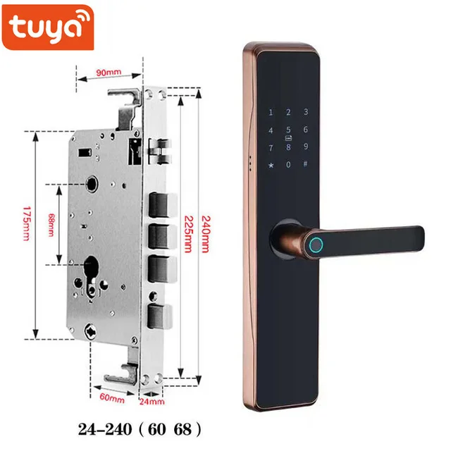 z9  door lock Tuya WIFI fingerprint password Smart lock RFID Card Factory price