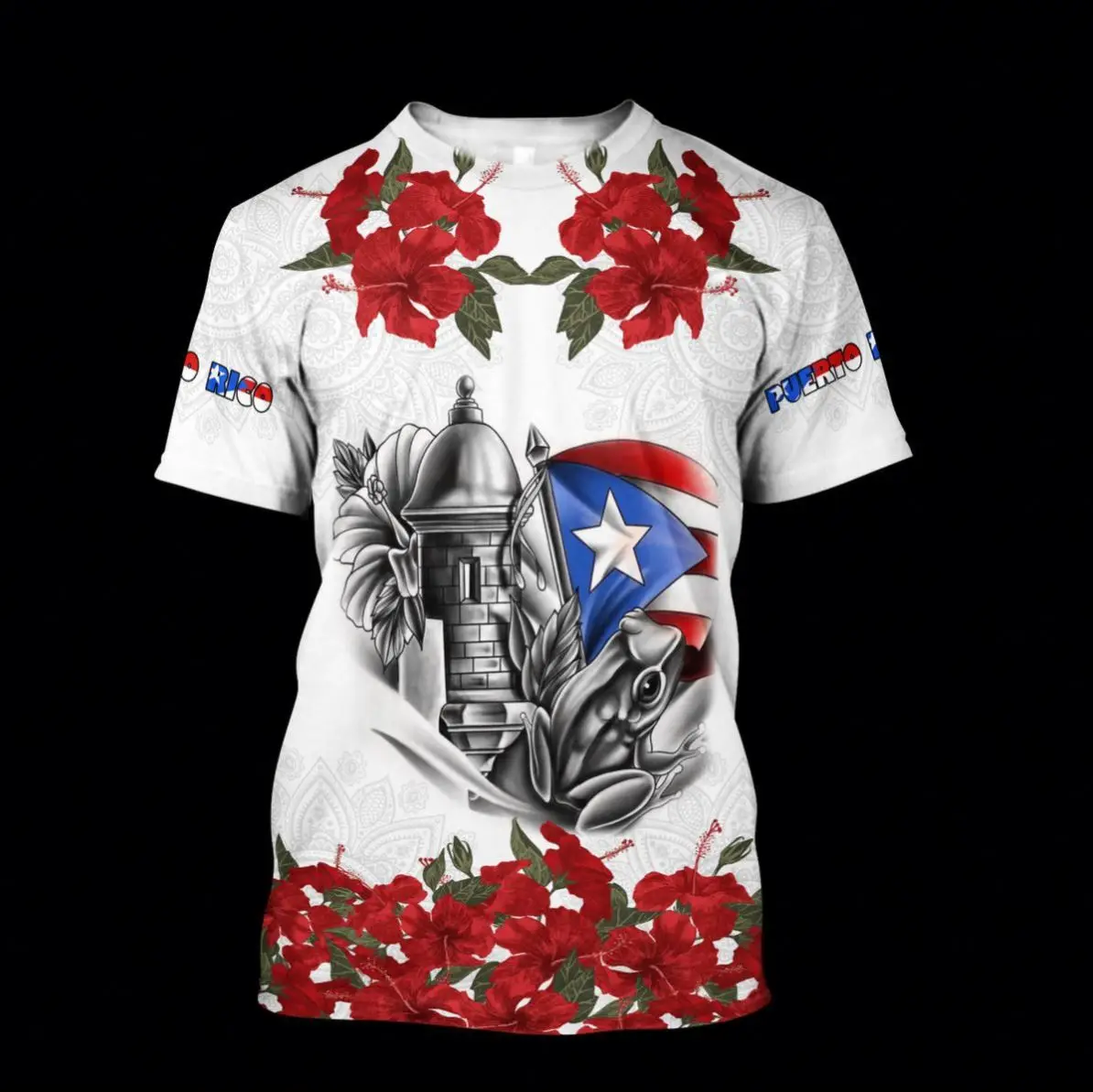 Unique Custom Puerto Rico Coqui Printed T Shirts For Men Hot Sale Cheap Price Bulk T Shirts Short Sleeve Oversize T-shirts