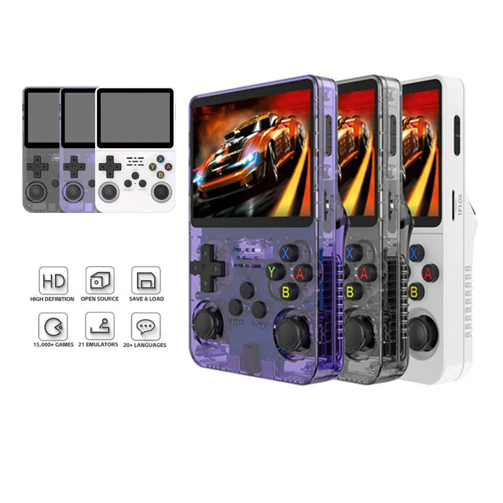 Портативная консоль R36S 3 5 дюймов 64 128 ГБ 10000 + игровая