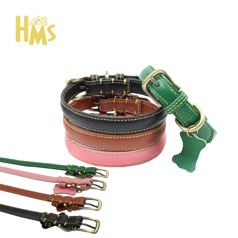 Custom pet luxury designer led martingale genuine rolled braided leather dog collars and leashes printed choke collar wth logo